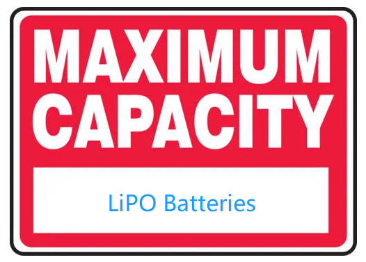 What is the maximum capacity of a lithium polymer battery pack?